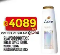 Supermercados DIA Dove - shampoo bond intense repair oferta