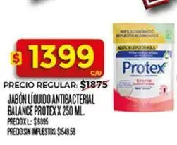 Supermercados DIA Protex - jabón líquido antibacterial balance oferta