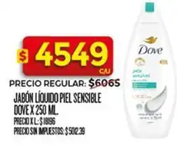 Supermercados DIA Dove - jabón líquido piel sensible oferta