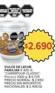 Carrefour Carrefour - dulce de leche familiar oferta