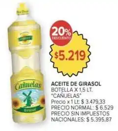 Cañuelas - aceite de girasol