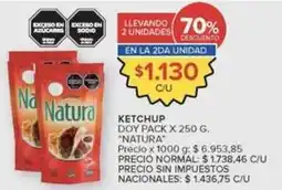Carrefour Natura - ketchup doy pack oferta