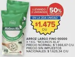 Carrefour Molinos ala - arroz largo fino 00000 oferta