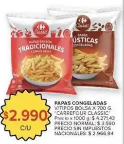 Carrefour Class - papas congeladas oferta
