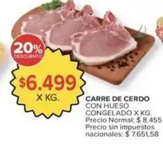 Carrefour Carne de cerdo con hueso congelado oferta