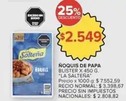 Carrefour La salteña - ñoquis de papa oferta