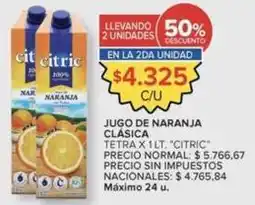 Carrefour Citric - jugo de naranja clasica oferta