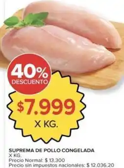 Carrefour Suprema de pollo congelada oferta