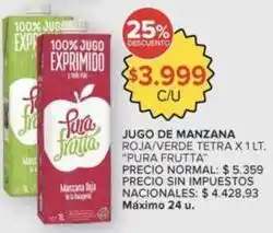 Carrefour Jugo de manzana roja/verde oferta