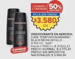 Carrefour Axe - desodorante en aerosol oferta