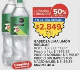 Carrefour Gaseosa lima limón regular oferta