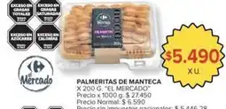 Carrefour Palmeritas de manteca oferta