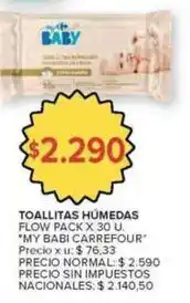 Carrefour Flow - toallitas húmedas flow pack oferta