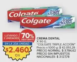 Carrefour Colgate - crema dental triple accion oferta