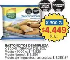 Carrefour Market Granja del sol - bastonictos de merluza oferta
