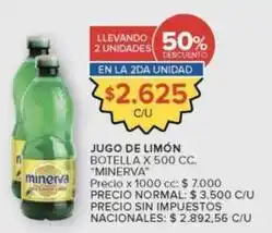 Carrefour Market Minerva - jugo de limón oferta