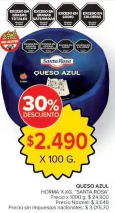 Carrefour Market Santa rosa - queso azul oferta