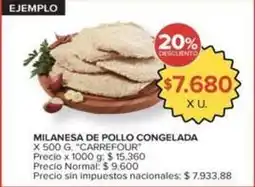 Carrefour Market Carrefour - milanesa de pollo congelada oferta