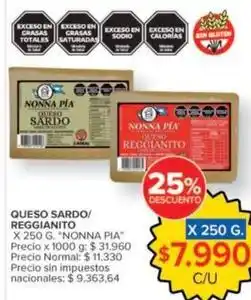 Carrefour Market Queso sardo/reggianito oferta