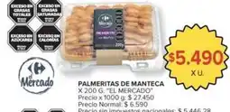 Carrefour Market Palmeritas de manteca oferta