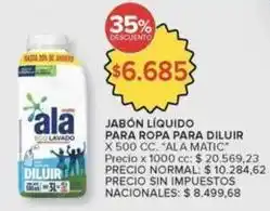 Carrefour Market Ala - jabón líquido para ropa para diluir oferta