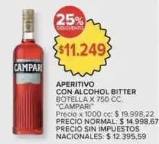 Carrefour Market Campari - aperitivo con alcohol bitter oferta