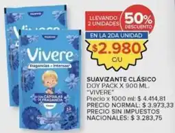 Carrefour Market Vivere - suavizante clásico doy pack oferta