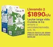Supermercados Vea Vida - leche larga entera o semidescremada oferta
