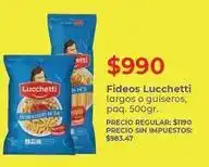 Supermercados Vea Lucchetti - fideos largos o guiseros oferta