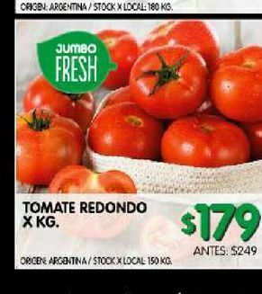 Jumbo Tomate redondo x kg oferta