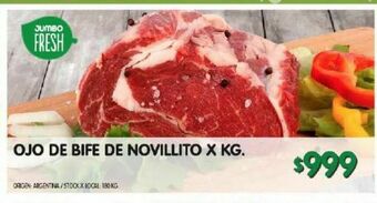 Jumbo Ojo de bife de novillito x kg oferta