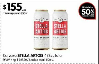 Disco Cerveza stella artois 473cc oferta