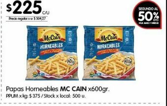 Disco Papas horneables mc cain 600g oferta