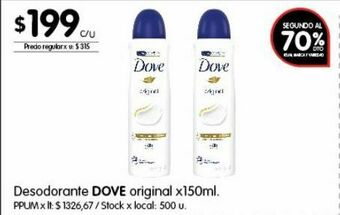 Disco Desodorante dove 150ml oferta