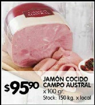 Disco Jamón cocido campo austral 100g oferta
