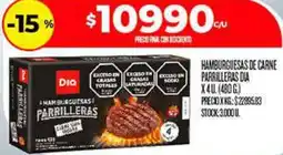 Supermercados DIA Dia hamburguesas parrilleras oferta