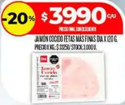 Supermercados DIA Dia jamón cocido fetas más finas dia oferta