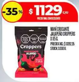Supermercados DIA Croppers maní crocante jalapeño oferta