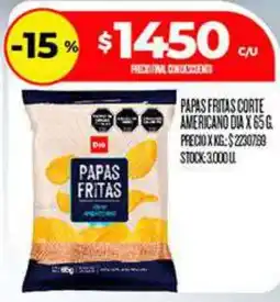 Supermercados DIA Dio papas fritas oferta