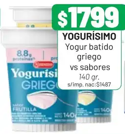 Almacor Yogurísimo yogur batido griego vs sabores oferta