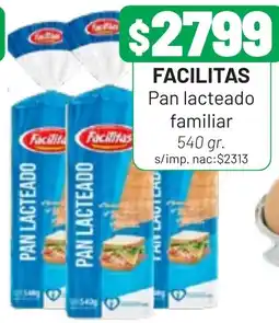 Almacor Facilitas pan lacteado familiar oferta