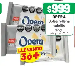 Almacor Opera oblea rellena vainilla oferta