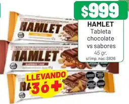 Almacor Hamlet tableta chocolate vs sabores oferta