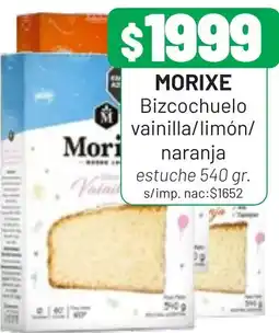 Almacor Morixe bizcochuelo vainilla/limón/naranja oferta