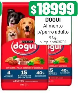 Almacor Dogui alimento p/perro adulto oferta