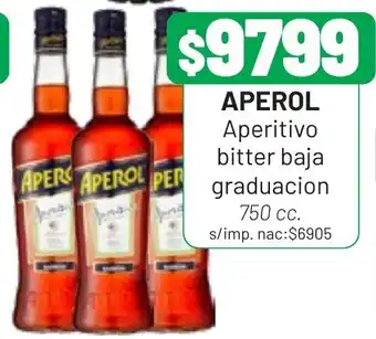 Almacor Aperol aperitivo bitter baja graduacion oferta