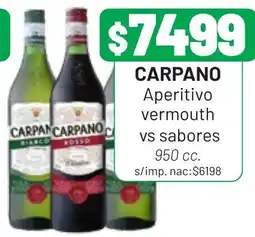 Almacor Carpano aperitivo vermouth vs sabores oferta