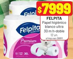 Almacor Felpita papel higiénico blanco ultra oferta