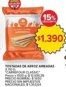 Carrefour Market Carrefour - tostadas de arroz aireadas oferta