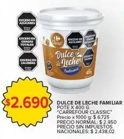 Carrefour Market Carrefour - dulce de leche familiar oferta